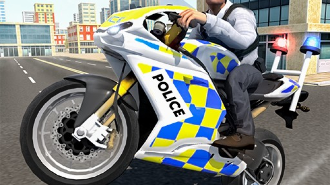 Police Chase Motorbike Driver