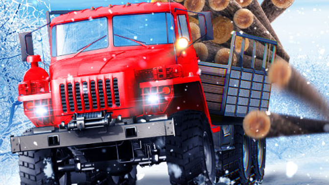 Truck Driver: Snowy Roads